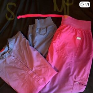 Fig beautiful pair of pink, purple and blue